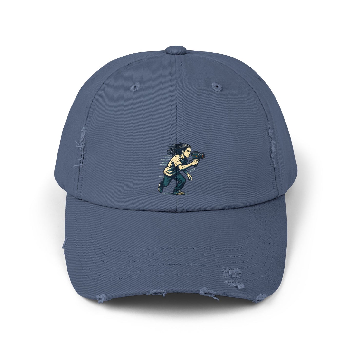 Unisex Distressed Cap with Unique Design, Casual Cap, Streetwear Hat, Gift for Him/Her, Trendy Accessory, Youthful Vibes, Vintage Style