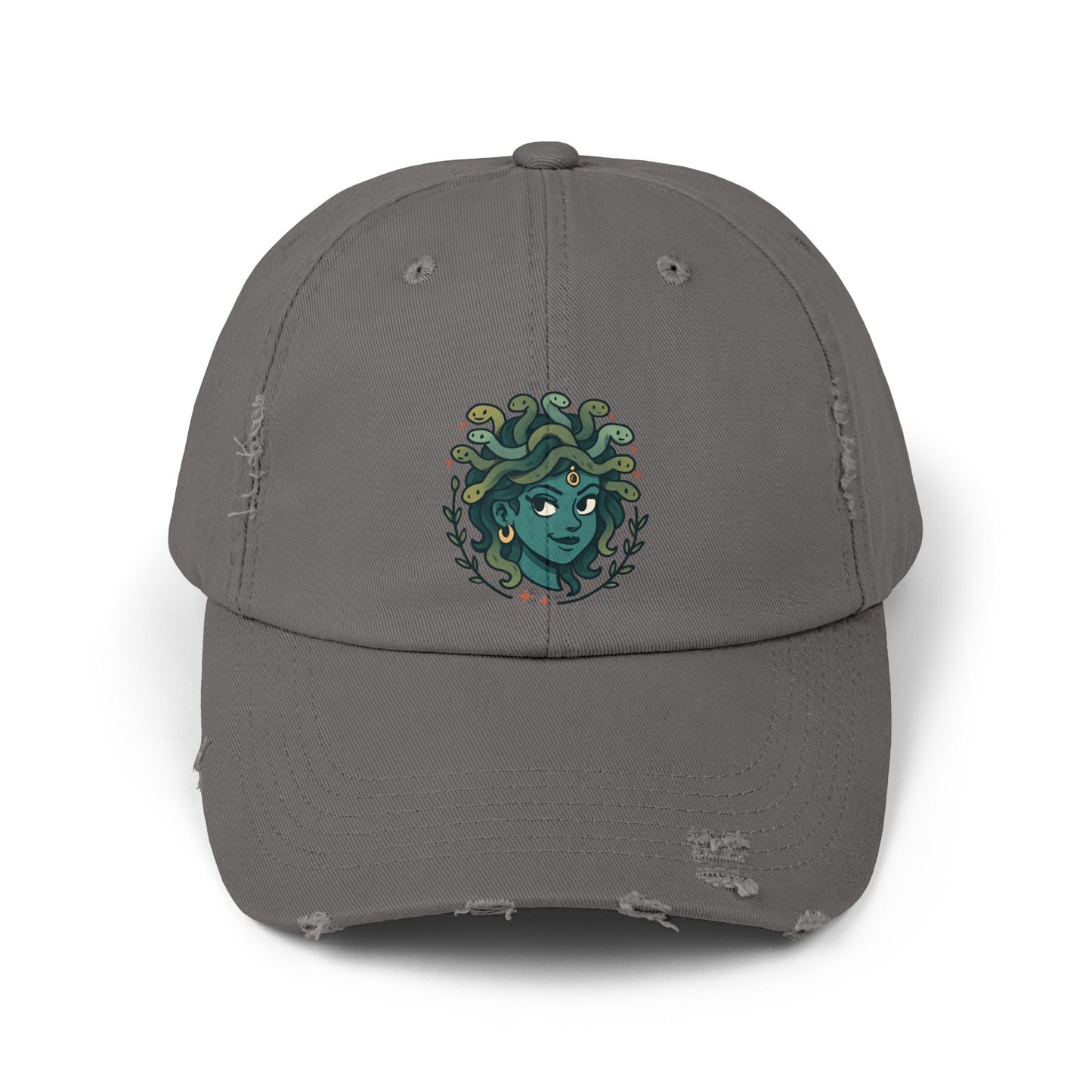 Medusa Distressed Cap | Unisex Fashion Hat, Vintage Look Cap, Perfect Gift for Summers, Festivals, Outdoor Activities, Everyday Wear