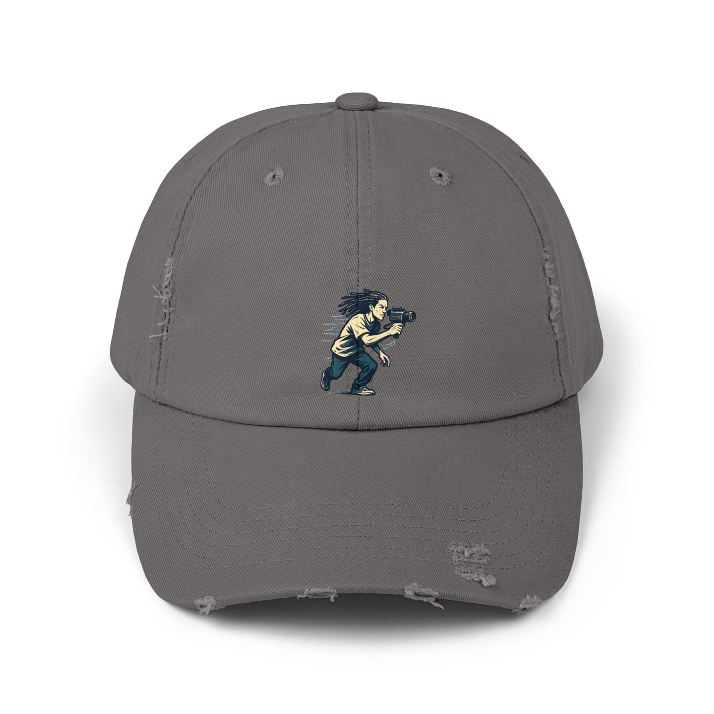 Unisex Distressed Cap with Unique Design, Casual Cap, Streetwear Hat, Gift for Him/Her, Trendy Accessory, Youthful Vibes, Vintage Style