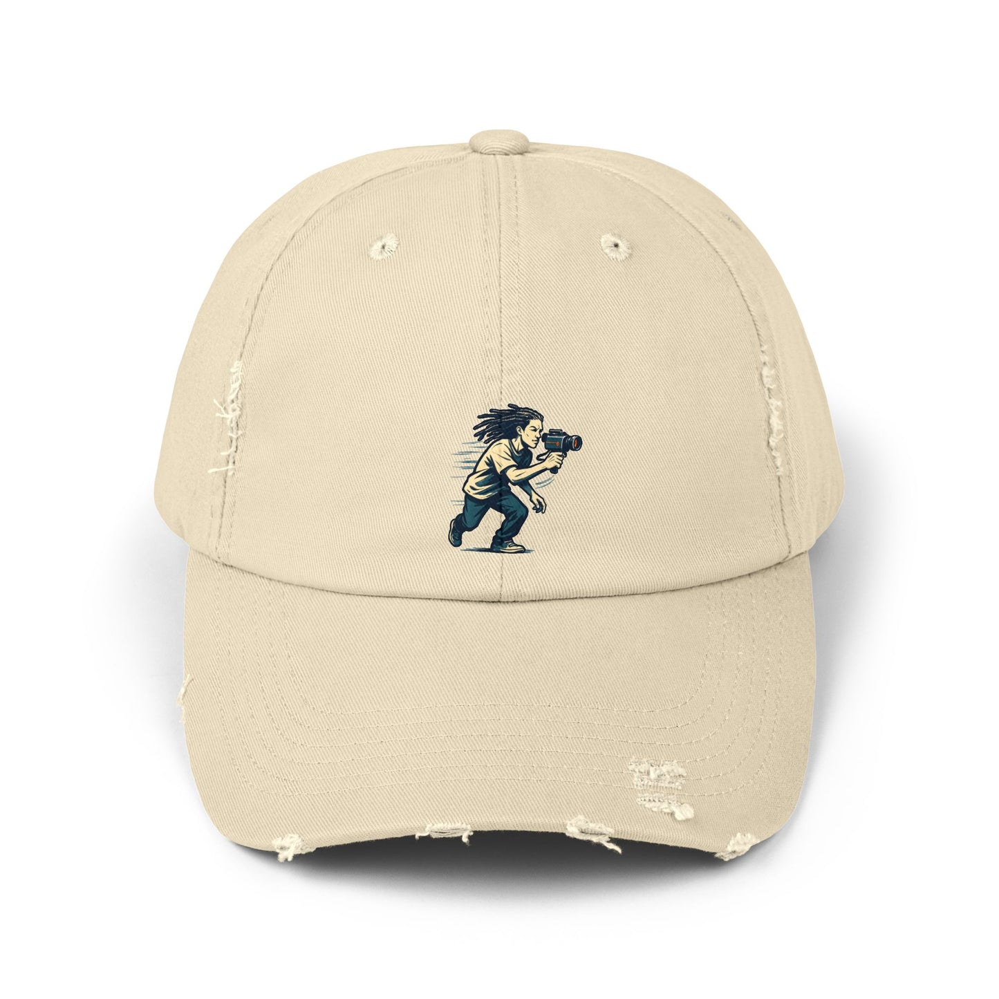 Unisex Distressed Cap with Unique Design, Casual Cap, Streetwear Hat, Gift for Him/Her, Trendy Accessory, Youthful Vibes, Vintage Style
