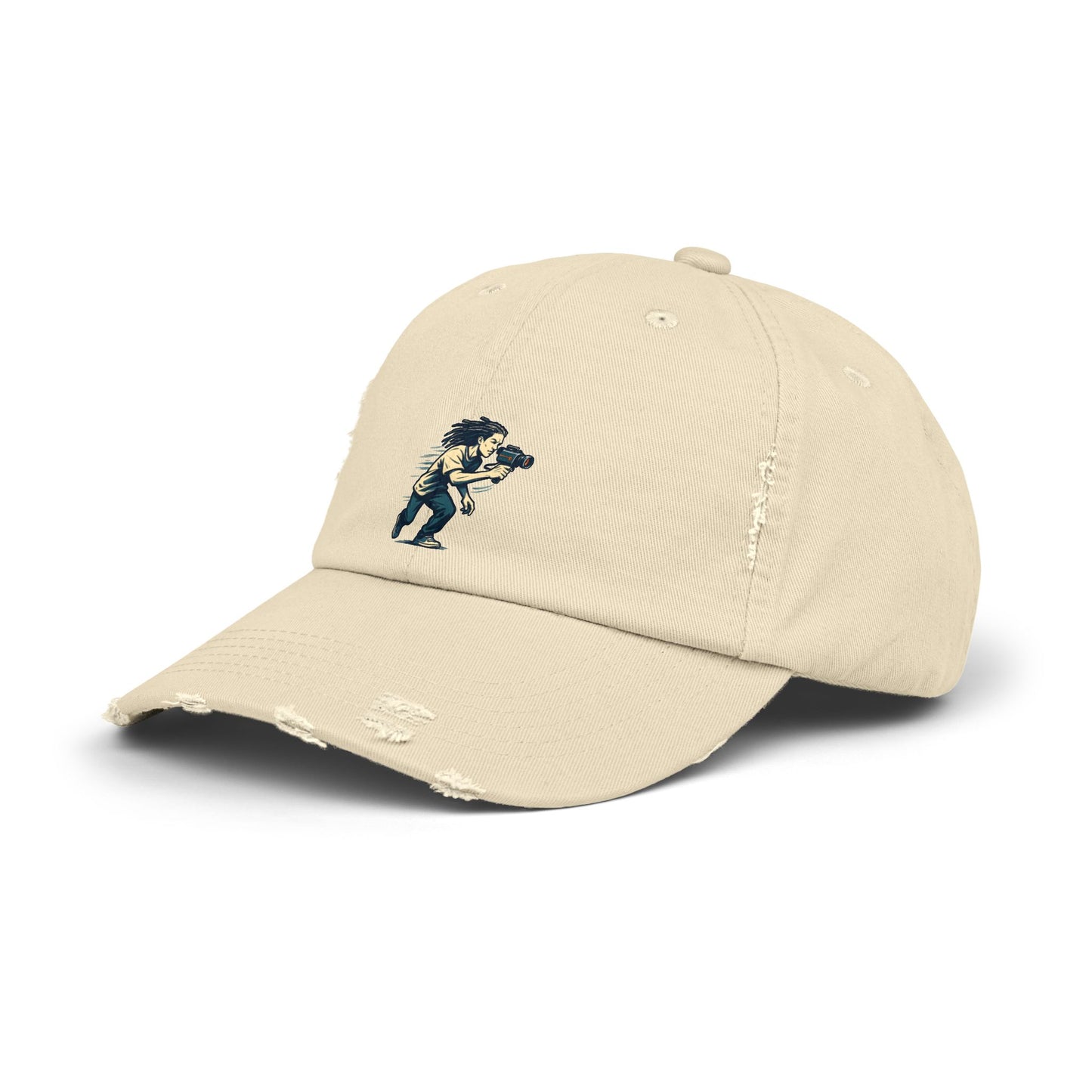 Unisex Distressed Cap with Unique Design, Casual Cap, Streetwear Hat, Gift for Him/Her, Trendy Accessory, Youthful Vibes, Vintage Style