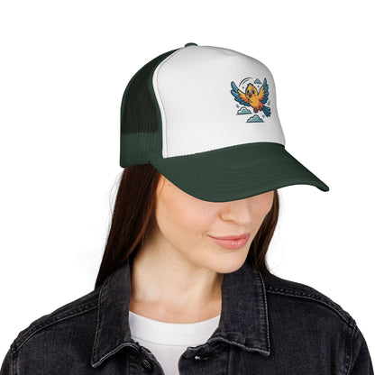 Colorful Bird Trucker Cap | Fun Summer Hat | Unisex, Outdoor, Festival, Gift for Bird Lovers, Cap with Unique Design