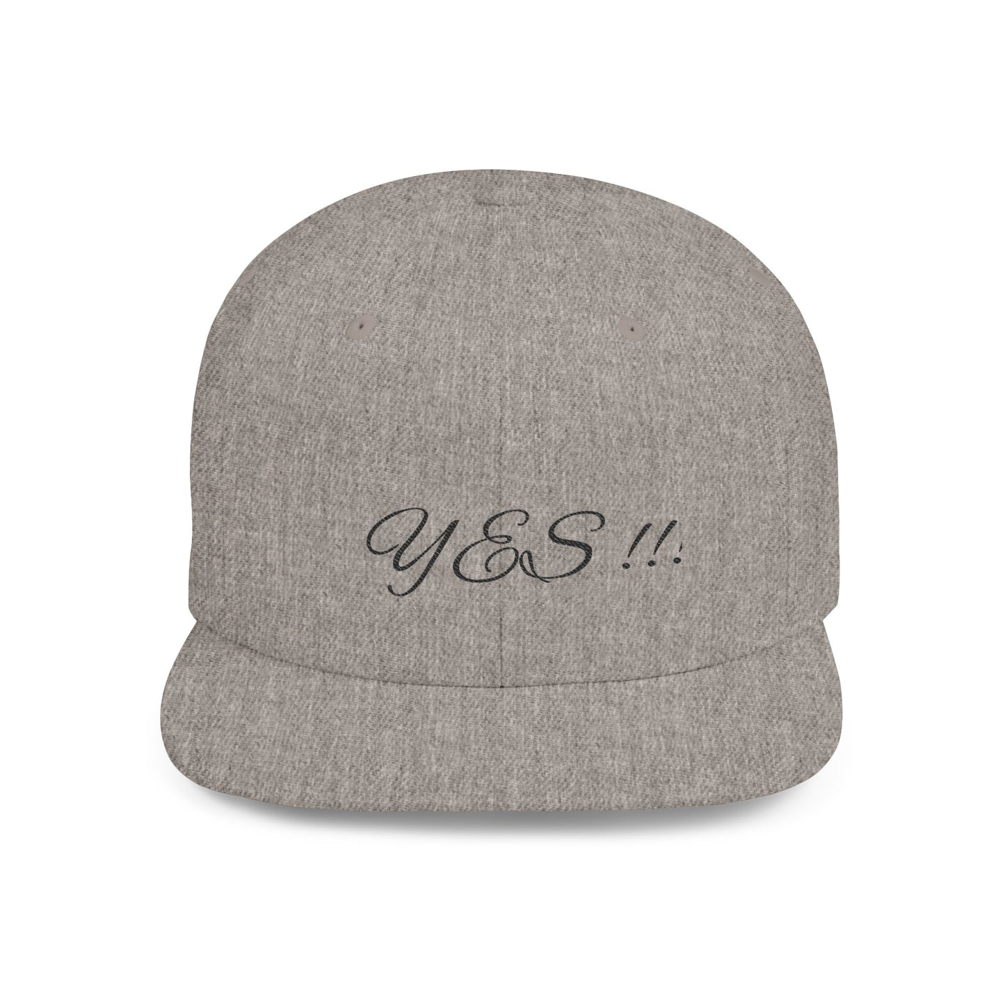 Stylish Flat Bill Snapback Hat - Trendy Yes!! Cap for Casual Outfits, Gift for Fashion Lovers, Unisex Headwear
