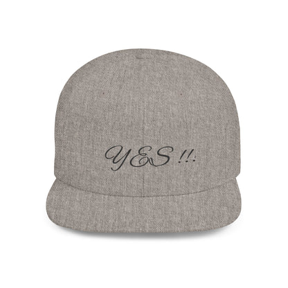 Stylish Flat Bill Snapback Hat - Trendy Yes!! Cap for Casual Outfits, Gift for Fashion Lovers, Unisex Headwear