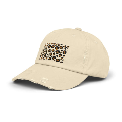 Distressed Leopard Print Cap | Trendy Unisex Hat for Casual Style, Summer Accessories, Outdoor Fun, Fashion Statement, Gift Idea