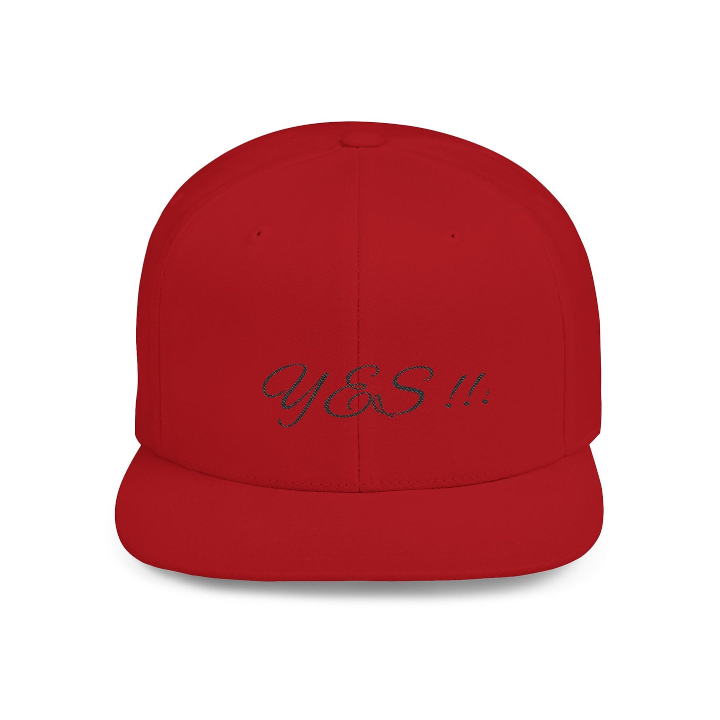 Stylish Flat Bill Snapback Hat - Trendy Yes!! Cap for Casual Outfits, Gift for Fashion Lovers, Unisex Headwear