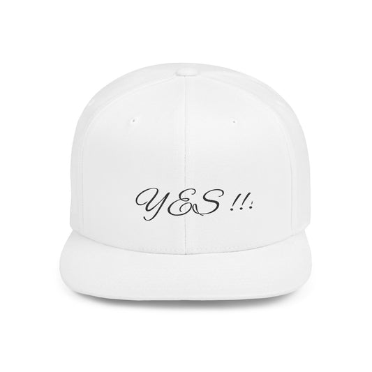 Stylish Flat Bill Snapback Hat - Trendy Yes!! Cap for Casual Outfits, Gift for Fashion Lovers, Unisex Headwear