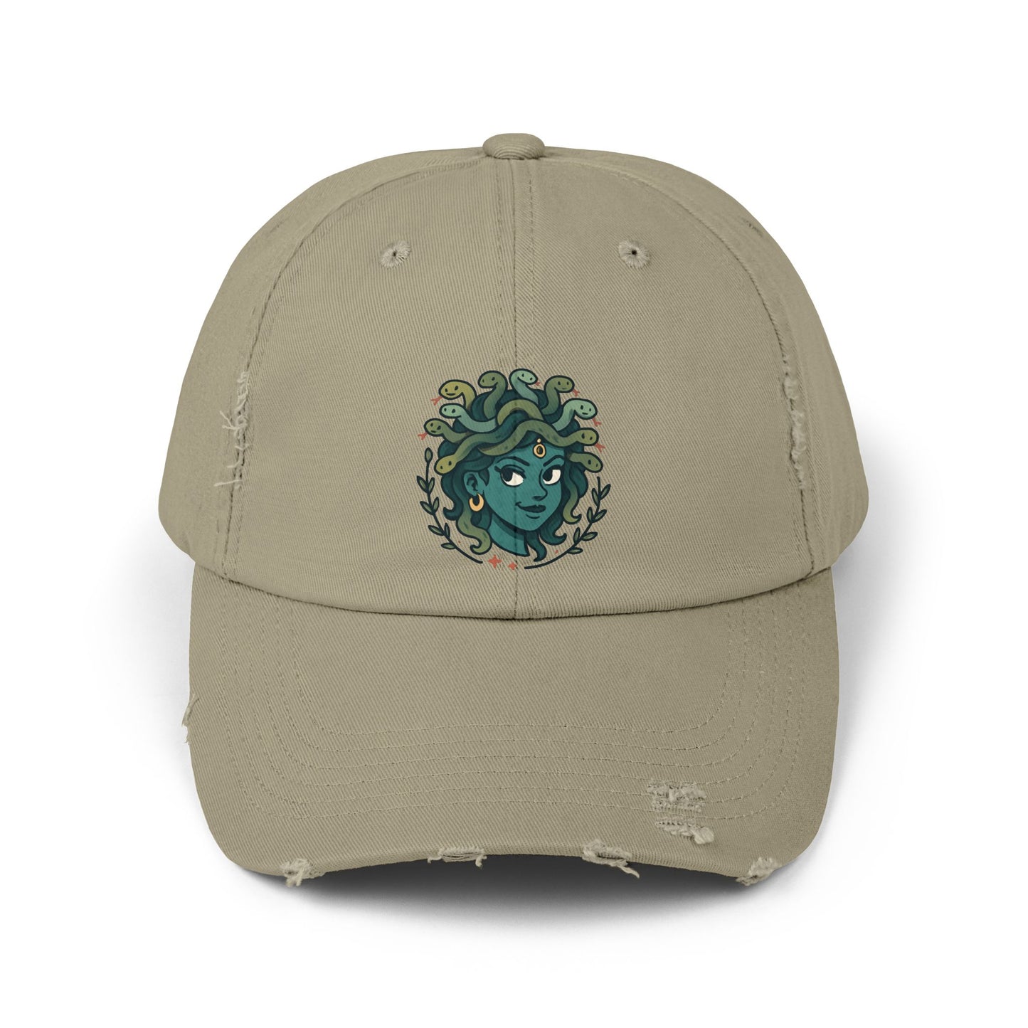Medusa Distressed Cap | Unisex Fashion Hat, Vintage Look Cap, Perfect Gift for Summers, Festivals, Outdoor Activities, Everyday Wear