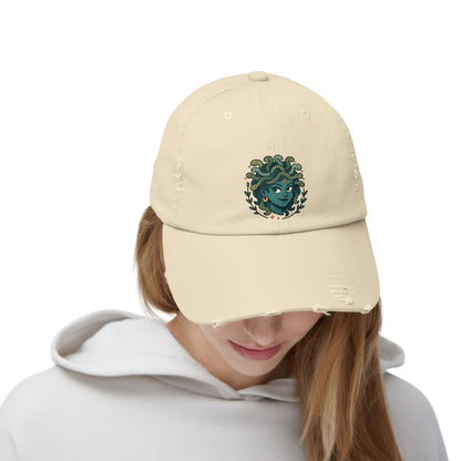 Medusa Distressed Cap | Unisex Fashion Hat, Vintage Look Cap, Perfect Gift for Summers, Festivals, Outdoor Activities, Everyday Wear