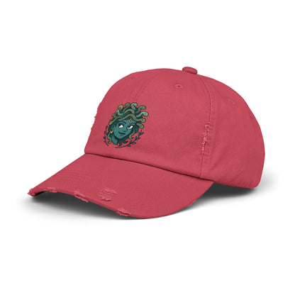 Medusa Distressed Cap | Unisex Fashion Hat, Vintage Look Cap, Perfect Gift for Summers, Festivals, Outdoor Activities, Everyday Wear