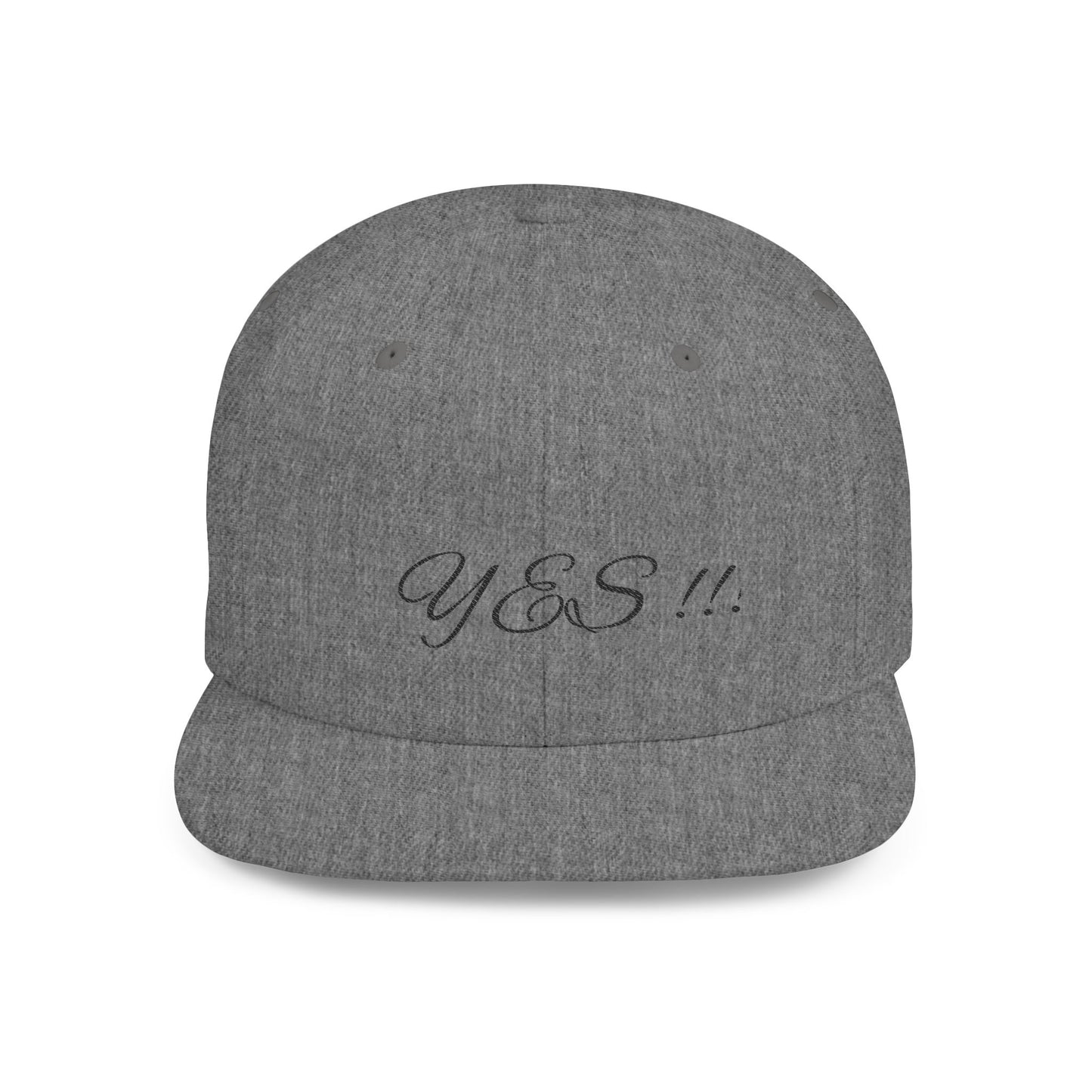 Stylish Flat Bill Snapback Hat - Trendy Yes!! Cap for Casual Outfits, Gift for Fashion Lovers, Unisex Headwear