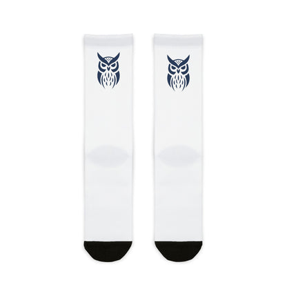 Owl Design Crew Socks | Fun Gift for Nature Lovers, Cozy Loungewear, Stylish Casual Wear, Perfect for Birthdays, Holidays