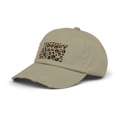 Distressed Leopard Print Cap | Trendy Unisex Hat for Casual Style, Summer Accessories, Outdoor Fun, Fashion Statement, Gift Idea