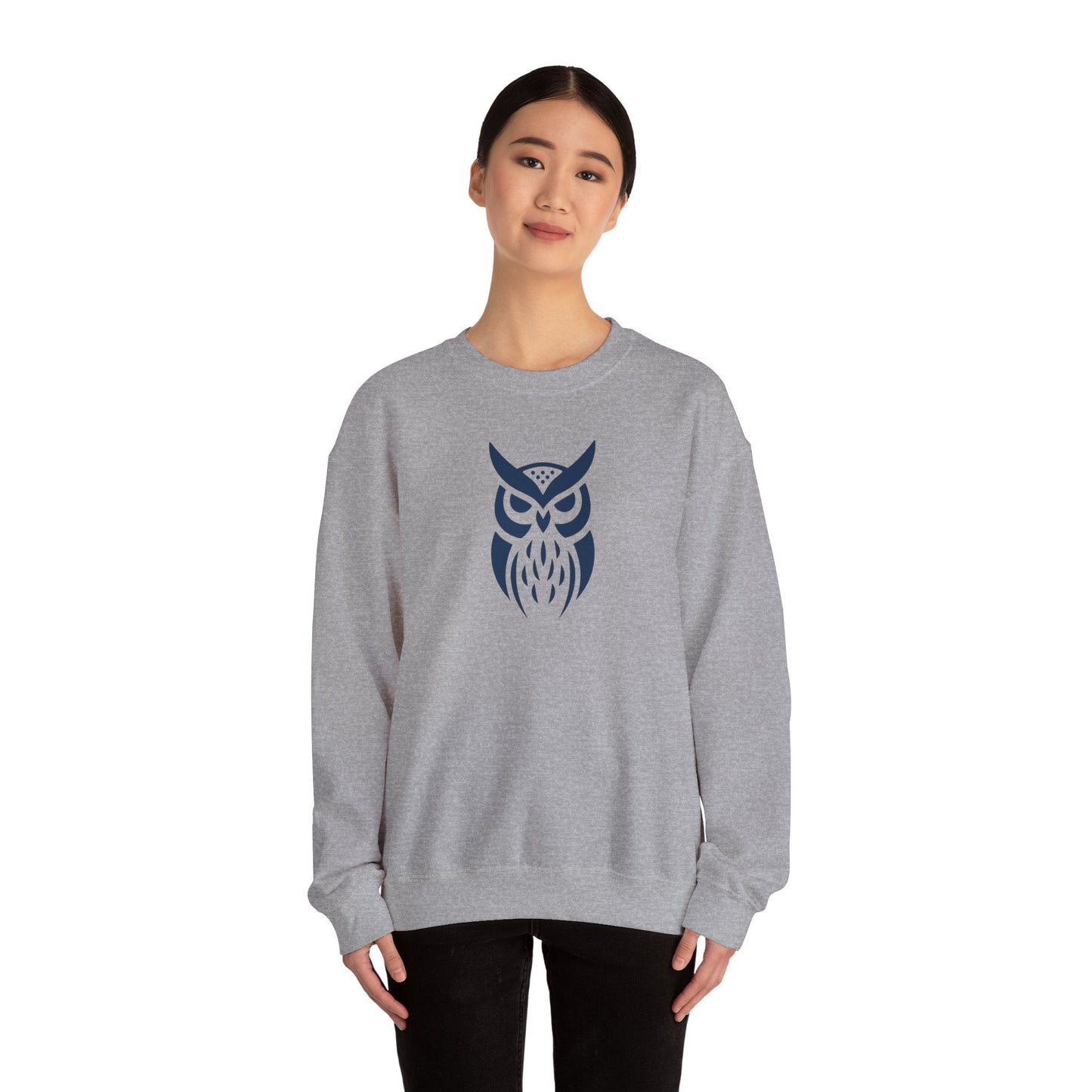 Owl Graphic Sweatshirt, Cozy Unisex Crewneck, Perfect for Fall Fashion, Animal Lovers Gift, Halloween & Everyday Wear
