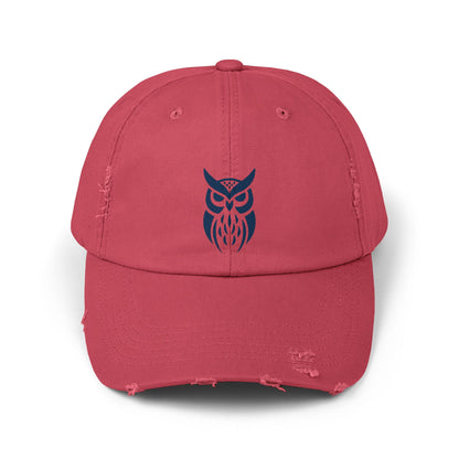 Stylish Owl Distressed Cap for Casual Vibes, Unisex Cap, Gift for Owl Lovers, Trendy Headwear, Perfect for Outdoor Adventures