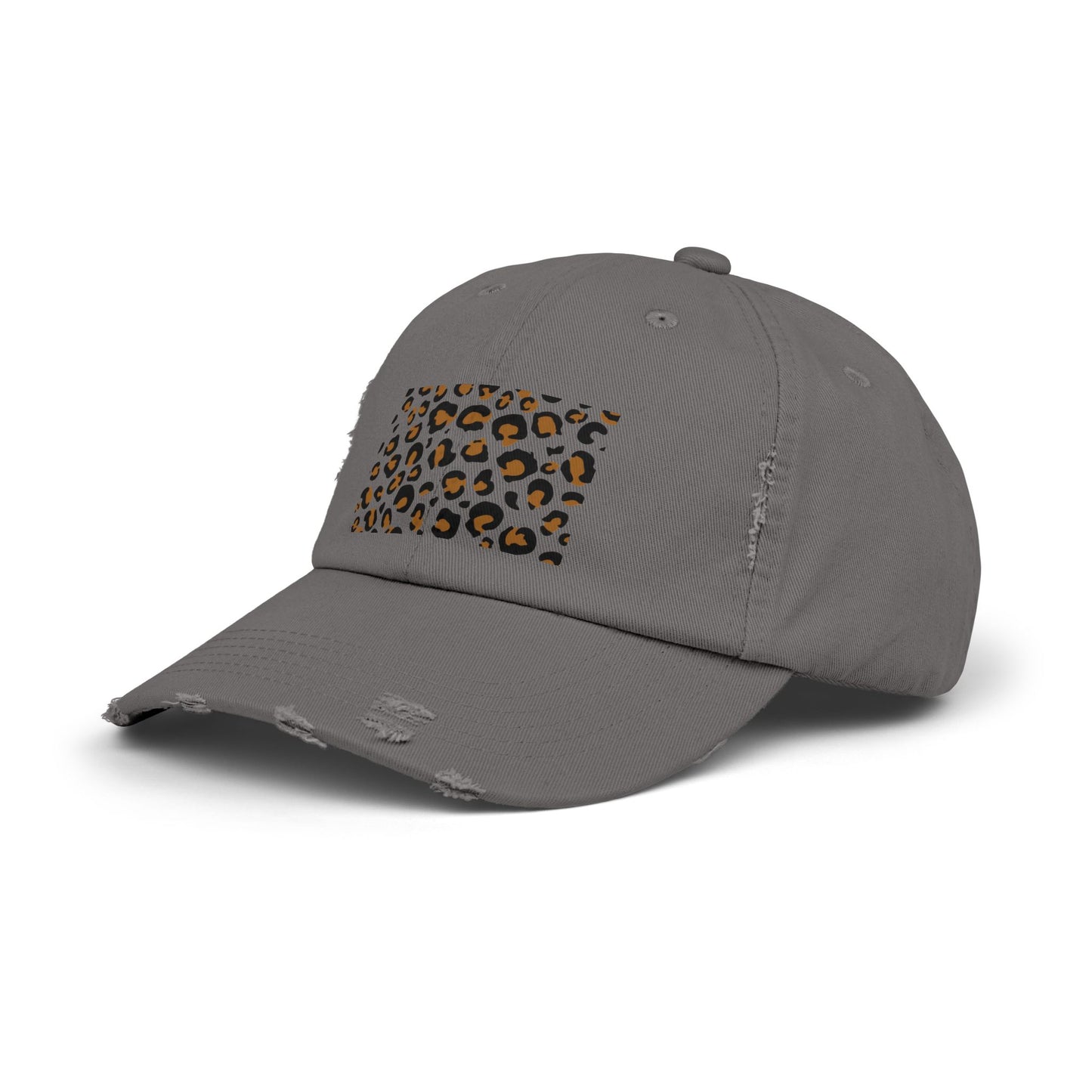 Distressed Leopard Print Cap | Trendy Unisex Hat for Casual Style, Summer Accessories, Outdoor Fun, Fashion Statement, Gift Idea