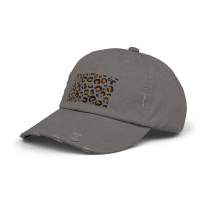 Distressed Leopard Print Cap | Trendy Unisex Hat for Casual Style, Summer Accessories, Outdoor Fun, Fashion Statement, Gift Idea