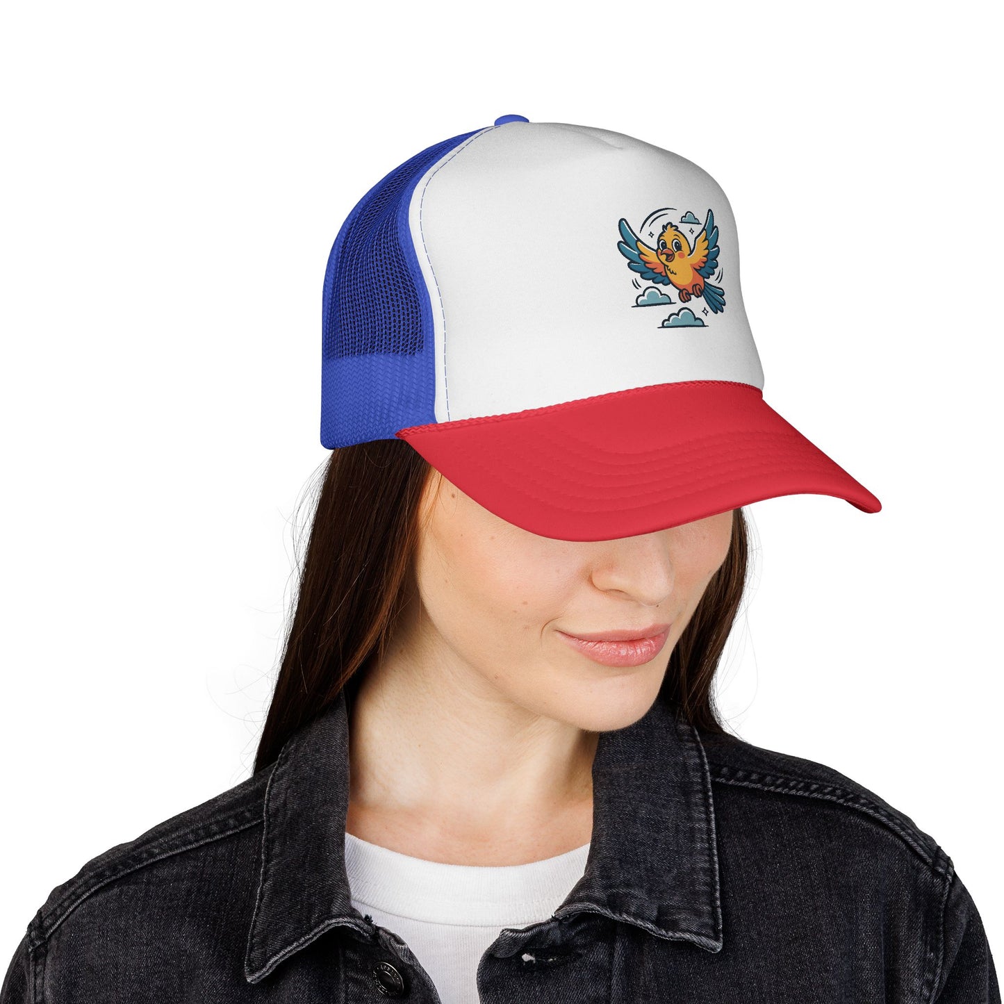 Colorful Bird Trucker Cap | Fun Summer Hat | Unisex, Outdoor, Festival, Gift for Bird Lovers, Cap with Unique Design