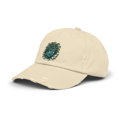 Medusa Distressed Cap | Unisex Fashion Hat, Vintage Look Cap, Perfect Gift for Summers, Festivals, Outdoor Activities, Everyday Wear