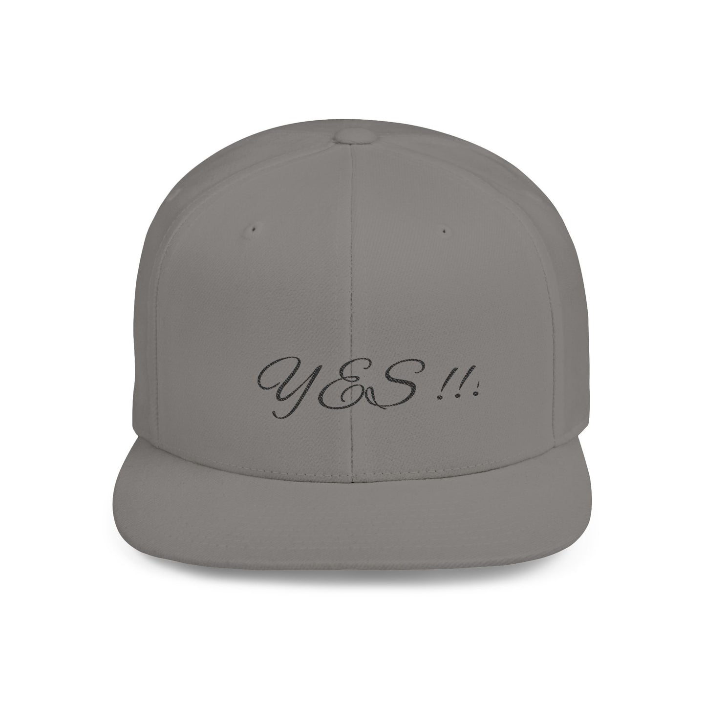 Stylish Flat Bill Snapback Hat - Trendy Yes!! Cap for Casual Outfits, Gift for Fashion Lovers, Unisex Headwear