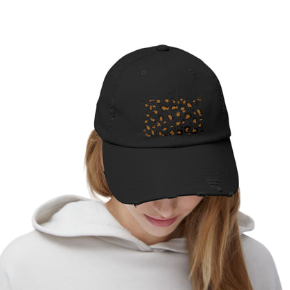 Distressed Leopard Print Cap | Trendy Unisex Hat for Casual Style, Summer Accessories, Outdoor Fun, Fashion Statement, Gift Idea