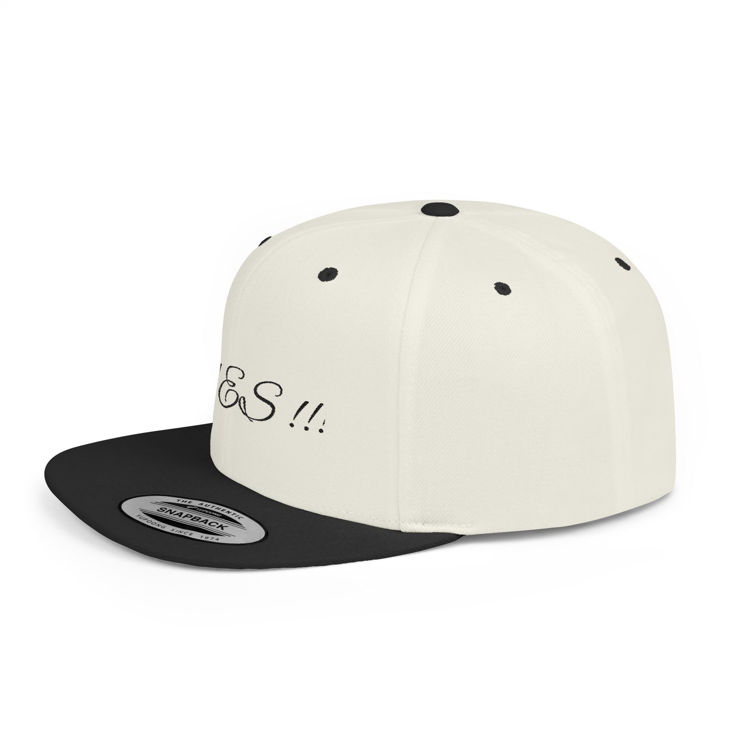 Stylish Flat Bill Snapback Hat - Trendy Yes!! Cap for Casual Outfits, Gift for Fashion Lovers, Unisex Headwear
