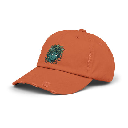 Medusa Distressed Cap | Unisex Fashion Hat, Vintage Look Cap, Perfect Gift for Summers, Festivals, Outdoor Activities, Everyday Wear