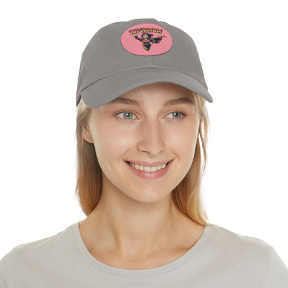 Supermom Dad Hat with Leather Patch, Gift for Moms, Cap for Superheroes, Mother's Day Gift, Casual Hat, Everyday Wear