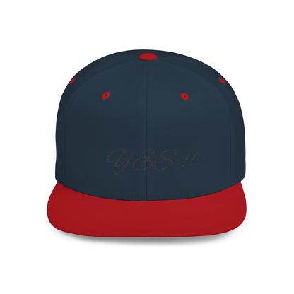Stylish Flat Bill Snapback Hat - Trendy Yes!! Cap for Casual Outfits, Gift for Fashion Lovers, Unisex Headwear
