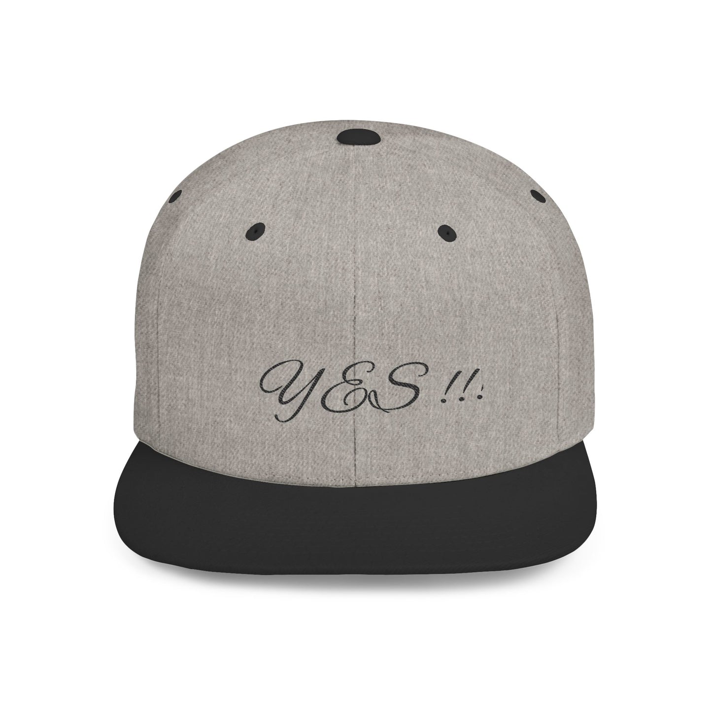 Stylish Flat Bill Snapback Hat - Trendy Yes!! Cap for Casual Outfits, Gift for Fashion Lovers, Unisex Headwear