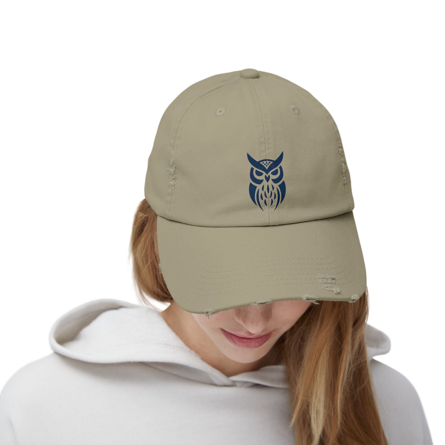 Stylish Owl Distressed Cap for Casual Vibes, Unisex Cap, Gift for Owl Lovers, Trendy Headwear, Perfect for Outdoor Adventures