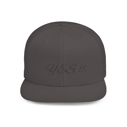 Stylish Flat Bill Snapback Hat - Trendy Yes!! Cap for Casual Outfits, Gift for Fashion Lovers, Unisex Headwear