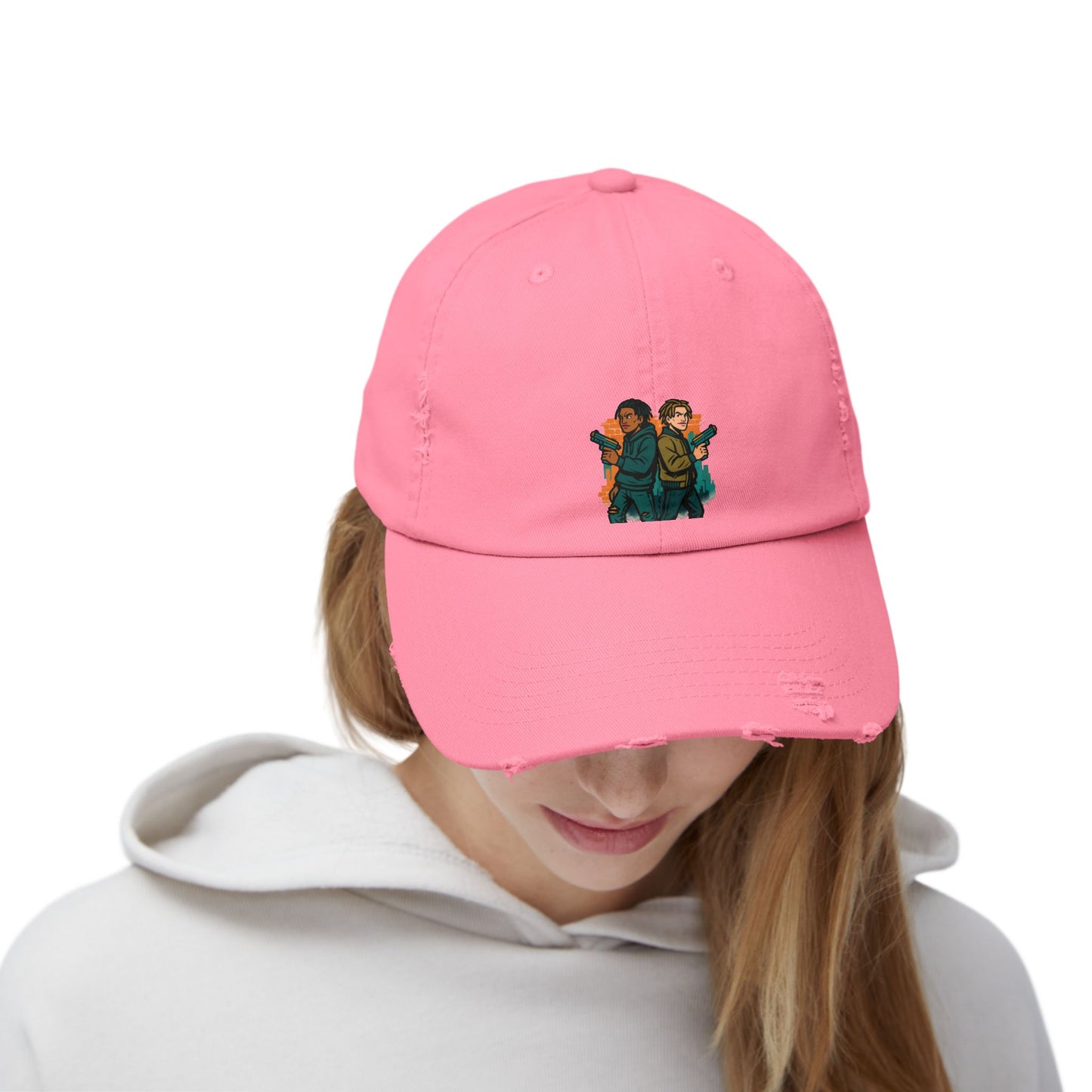 Distressed Graphic Cap: Casual Cool for Everyday Adventures, Unisex Cap, Trendy Baseball Hat, Unique Gift for Him/Her