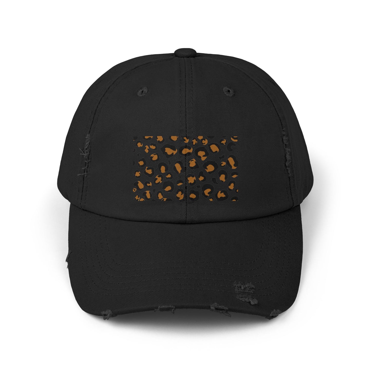 Distressed Leopard Print Cap | Trendy Unisex Hat for Casual Style, Summer Accessories, Outdoor Fun, Fashion Statement, Gift Idea
