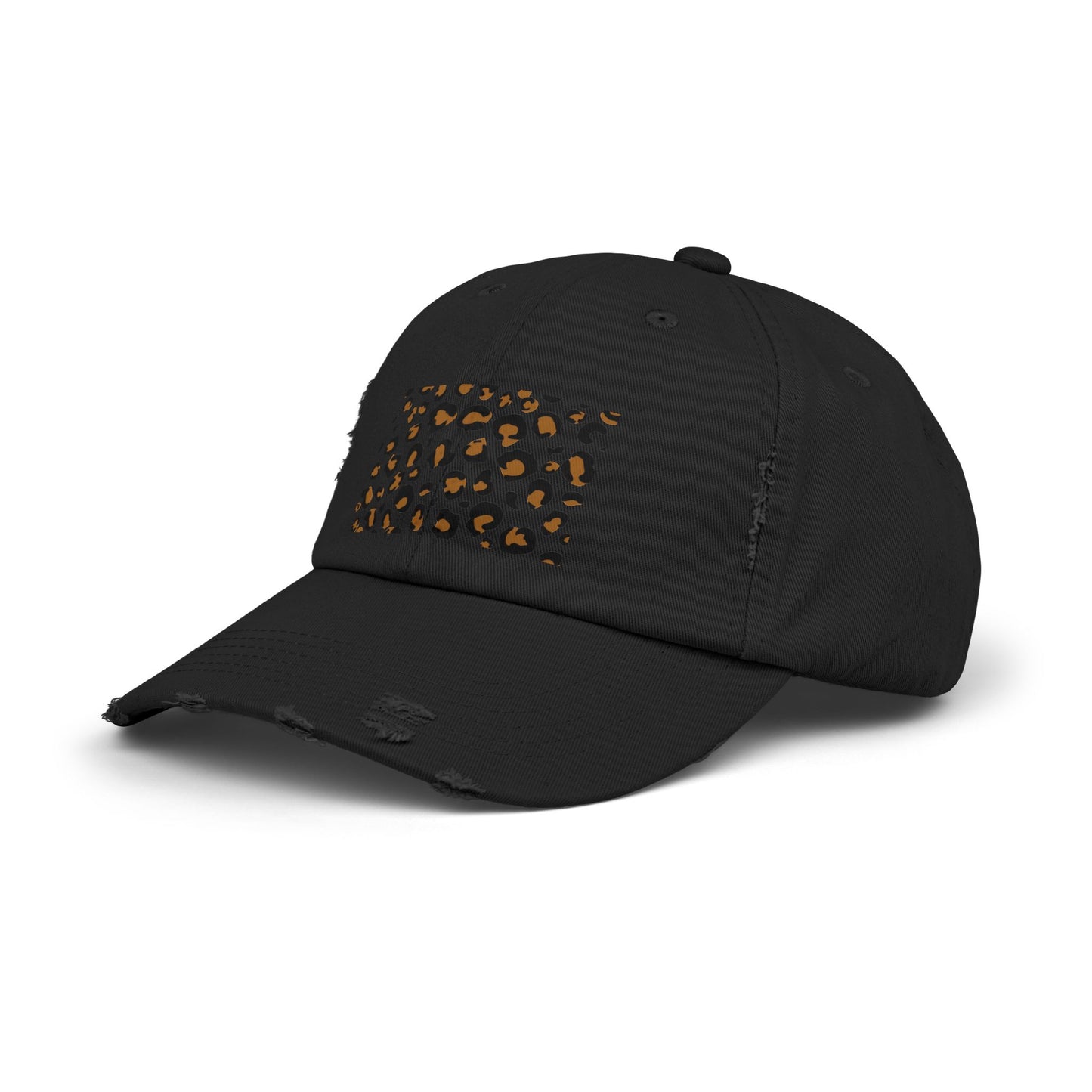 Distressed Leopard Print Cap | Trendy Unisex Hat for Casual Style, Summer Accessories, Outdoor Fun, Fashion Statement, Gift Idea