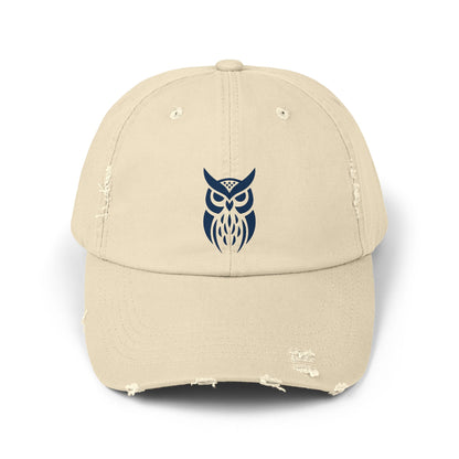 Stylish Owl Distressed Cap for Casual Vibes, Unisex Cap, Gift for Owl Lovers, Trendy Headwear, Perfect for Outdoor Adventures