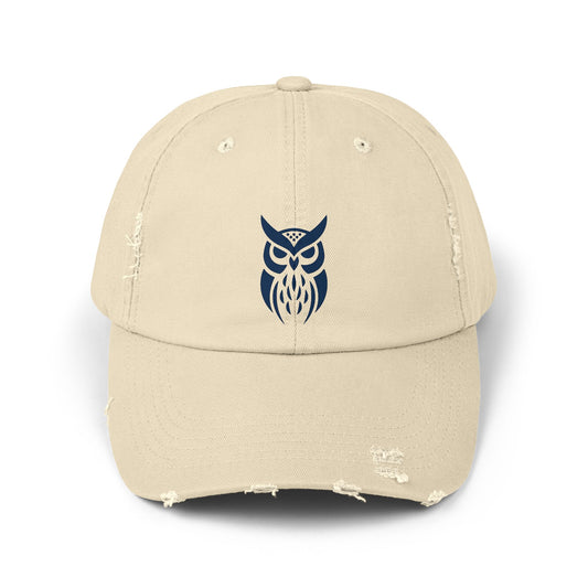 Stylish Owl Distressed Cap for Casual Vibes, Unisex Cap, Gift for Owl Lovers, Trendy Headwear, Perfect for Outdoor Adventures