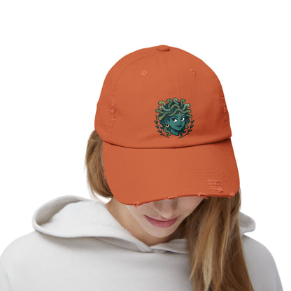 Medusa Distressed Cap | Unisex Fashion Hat, Vintage Look Cap, Perfect Gift for Summers, Festivals, Outdoor Activities, Everyday Wear