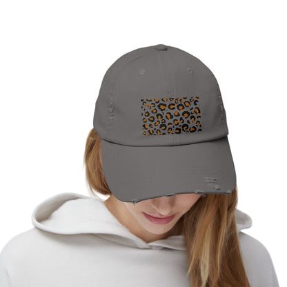 Distressed Leopard Print Cap | Trendy Unisex Hat for Casual Style, Summer Accessories, Outdoor Fun, Fashion Statement, Gift Idea