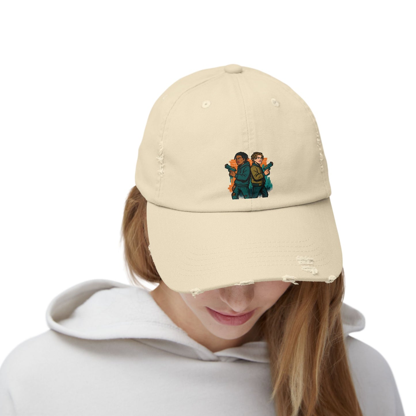 Distressed Graphic Cap: Casual Cool for Everyday Adventures, Unisex Cap, Trendy Baseball Hat, Unique Gift for Him/Her