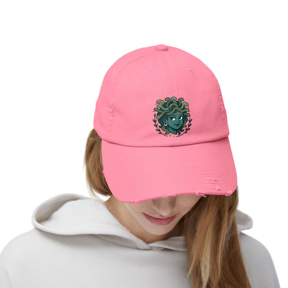 Medusa Distressed Cap | Unisex Fashion Hat, Vintage Look Cap, Perfect Gift for Summers, Festivals, Outdoor Activities, Everyday Wear