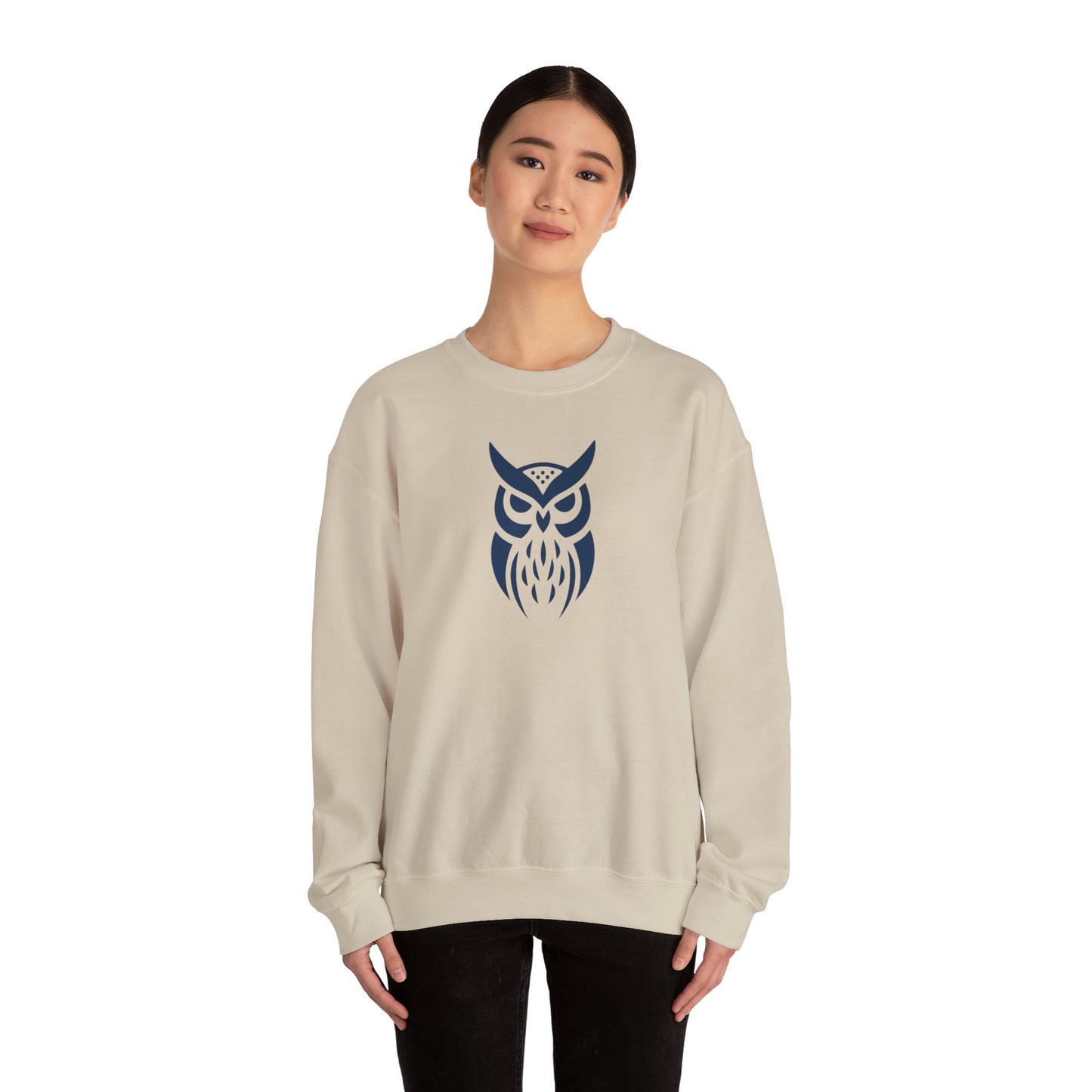 Owl Graphic Sweatshirt, Cozy Unisex Crewneck, Perfect for Fall Fashion, Animal Lovers Gift, Halloween & Everyday Wear
