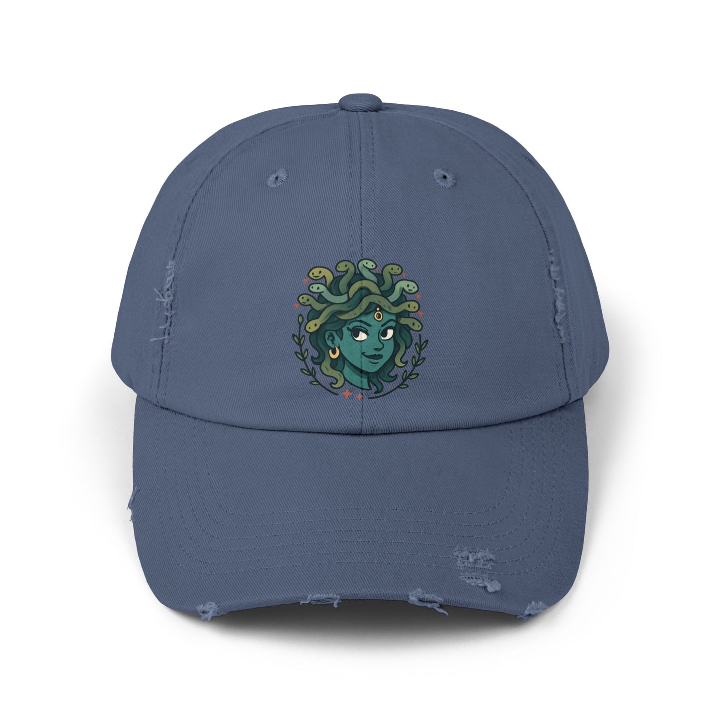 Medusa Distressed Cap | Unisex Fashion Hat, Vintage Look Cap, Perfect Gift for Summers, Festivals, Outdoor Activities, Everyday Wear