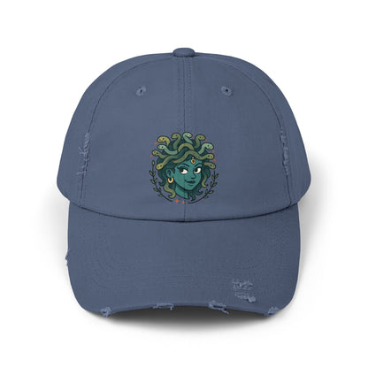 Medusa Distressed Cap | Unisex Fashion Hat, Vintage Look Cap, Perfect Gift for Summers, Festivals, Outdoor Activities, Everyday Wear