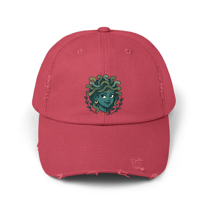 Medusa Distressed Cap | Unisex Fashion Hat, Vintage Look Cap, Perfect Gift for Summers, Festivals, Outdoor Activities, Everyday Wear