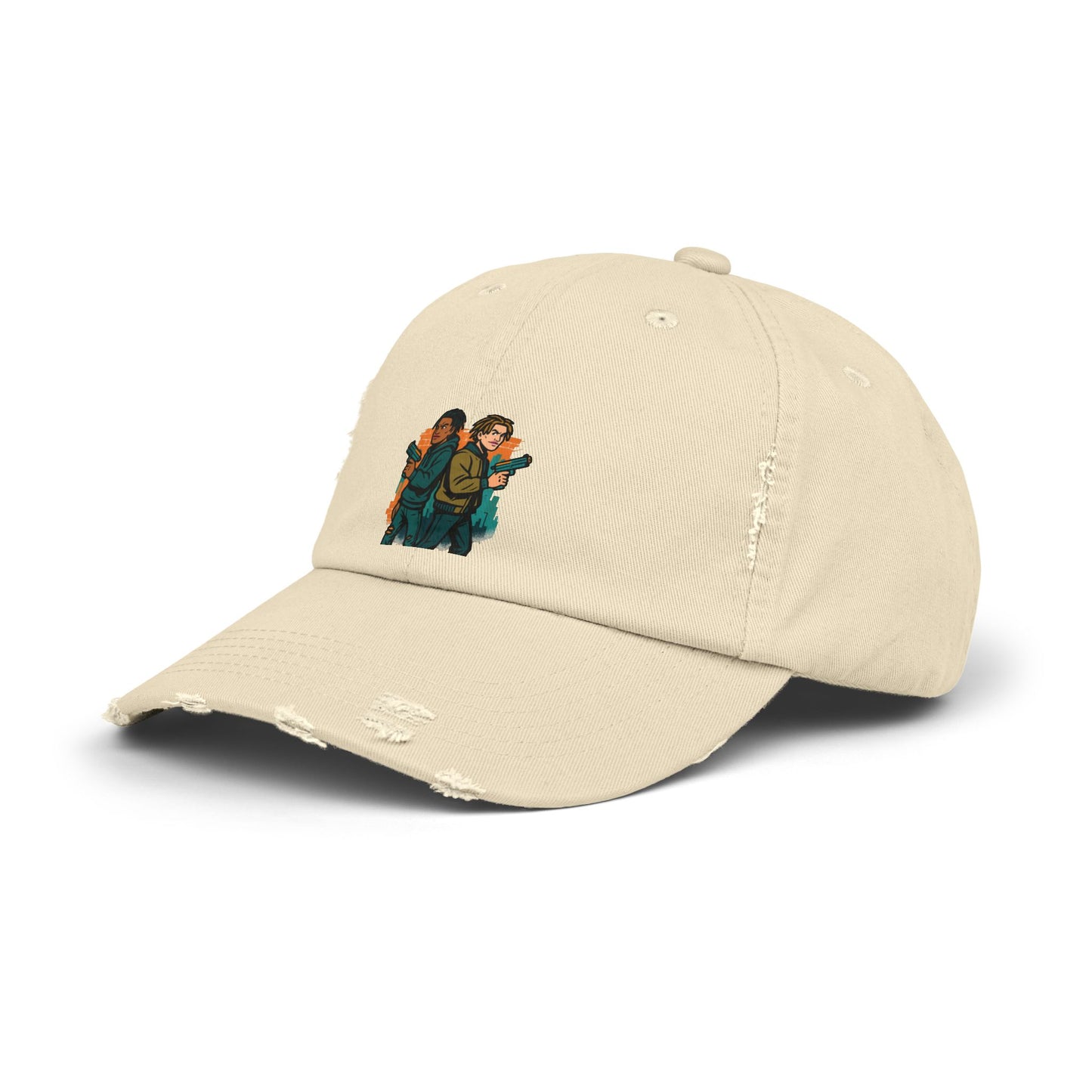 Distressed Graphic Cap: Casual Cool for Everyday Adventures, Unisex Cap, Trendy Baseball Hat, Unique Gift for Him/Her