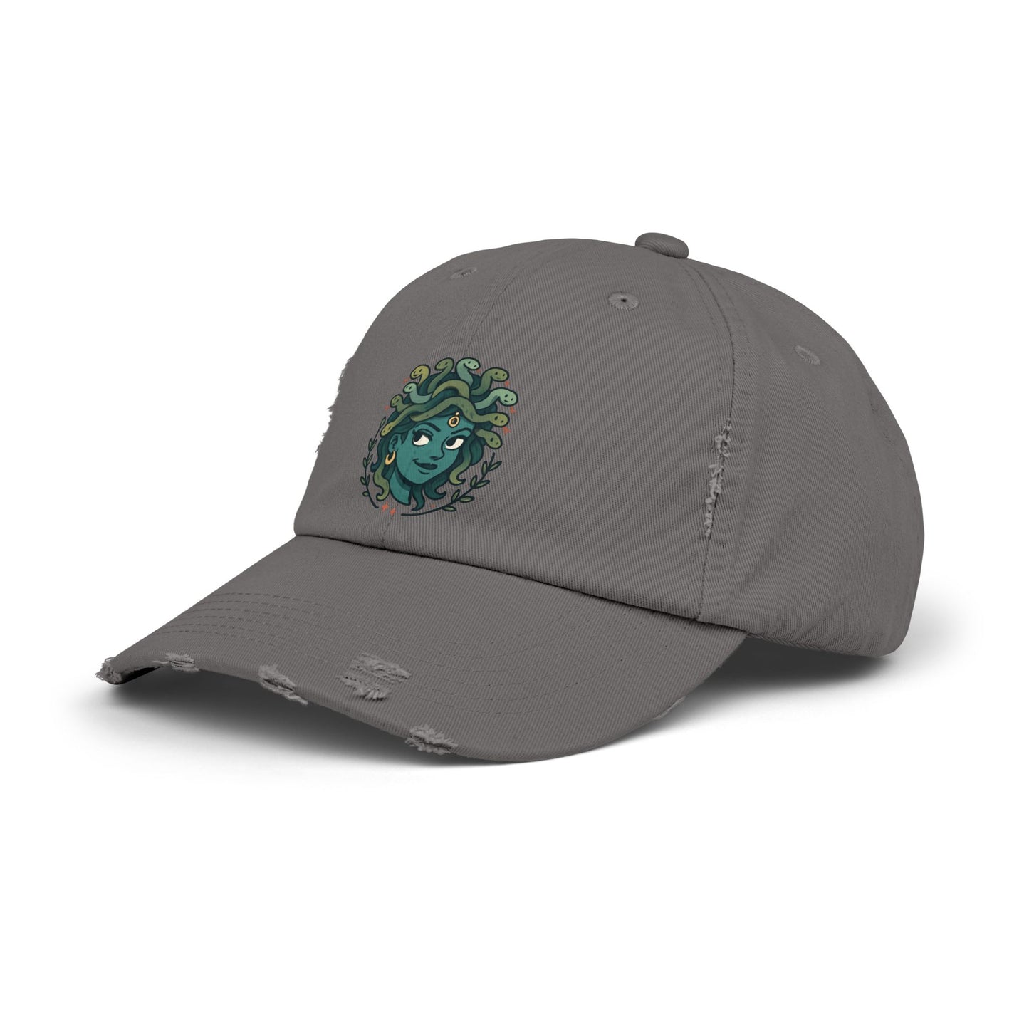 Medusa Distressed Cap | Unisex Fashion Hat, Vintage Look Cap, Perfect Gift for Summers, Festivals, Outdoor Activities, Everyday Wear