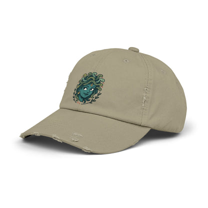 Medusa Distressed Cap | Unisex Fashion Hat, Vintage Look Cap, Perfect Gift for Summers, Festivals, Outdoor Activities, Everyday Wear