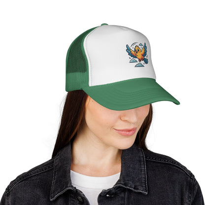 Colorful Bird Trucker Cap | Fun Summer Hat | Unisex, Outdoor, Festival, Gift for Bird Lovers, Cap with Unique Design