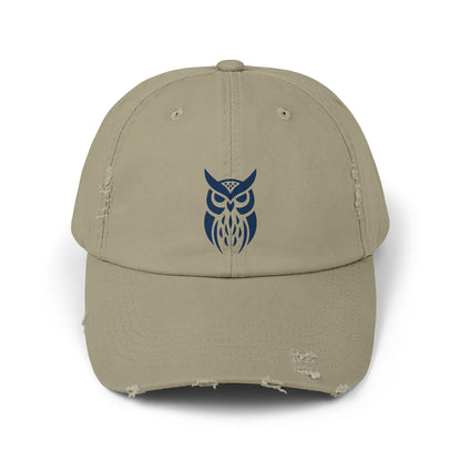 Stylish Owl Distressed Cap for Casual Vibes, Unisex Cap, Gift for Owl Lovers, Trendy Headwear, Perfect for Outdoor Adventures